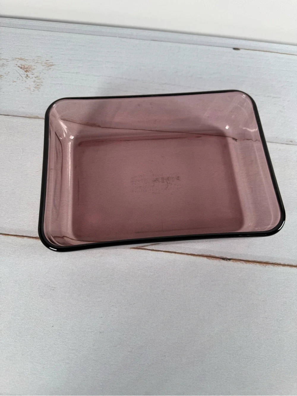 Vintage Pyrex Cranberry 3 Cup Rectangular Baking Dish 7210